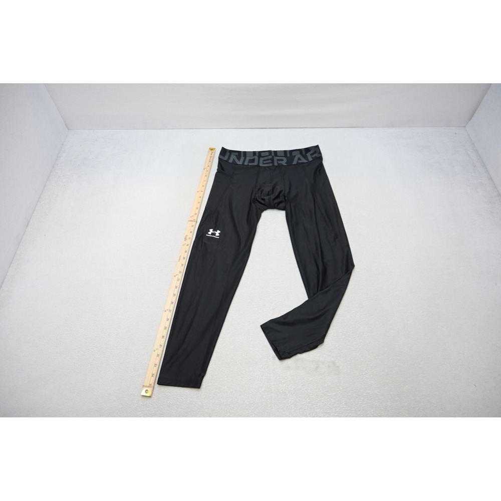 Under Armour Compression Pants Baselayer Mens XL Black HeatGear Pocket Excellent